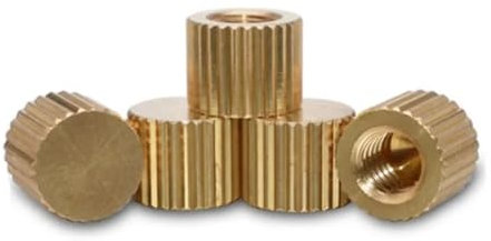 2/10pcs/lot M2 M2.5 M3 M4 m5 m6 M8 stainless steel/brass small head knurled thumb nut hand tighten nut(Brass type,M3 10pcs)