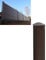 Eco Friendly Plastic Fence Posts with Cap for Composite & Wooden Fence Panels 1.8m (6ft) Height Walnut Color Durable Outdoor Fencing Option (ECOFPAN)