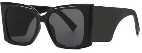 AAIXXIZAO Sonnenbrille Herren Oversized Square Sonnenbrille Männer Frauen Mode Farbverlauf Sonnenbrille Outdoor Brille Weiblich Uv400 Einheitsgröße Schwarz-Schwarz