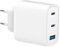 SPC 65W Fast Charger – Cargador de Pared 65W 2 Puertos USB-C + 1 Puerto USB-A | Power Delivery | Carga rápida para portátiles, móviles y Tablets | Compatible con MacBook, iPhone, SPC, Samsung y más