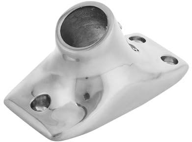 VICASKY Support Mât Pavillon Bateau Acier Inoxydable Brillant Base Robuste pour Montage Facile Porte-Drapeau Marin Élégant et Résistant