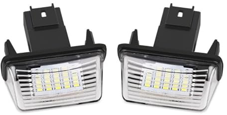 Generisch Kennzeichenbeleuchtung Kennzeichenbeleuchtung Passend für Peugeot 206 207 307 308 406 407, 12 V, 6500 K, Lichter Fahrzeuge, superhelle Nummernschildlampe
