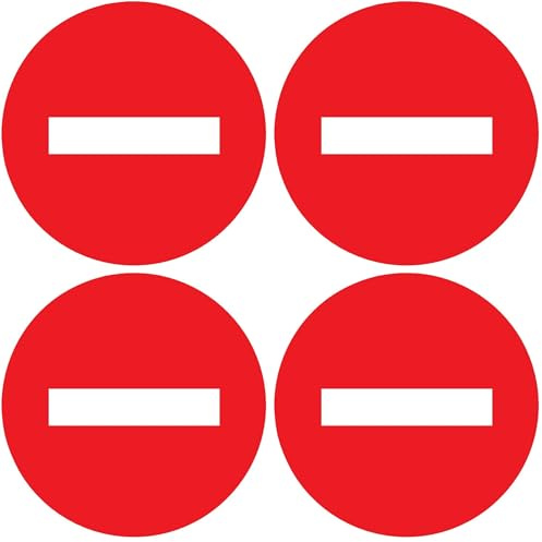 Novap 4060101 Panneau de Signalisation sens interdit, Blanc et Rouge (Lot de 4)