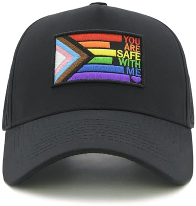 Sunlark Bestickte Pride Flag Caps, Regenbogen Trucker Cap für LGBTQ