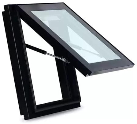 Tragaluz ajustable y ventana de techo de 70 x 40 cm, diseño reforzado para invernaderos y pozos de luz, ideal para ventilación de iluminación natural y eficiencia energética