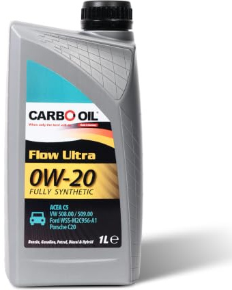 Carbo Oil® Motoröl 0W20 VW 508/509 (1L) – Vollsynthetisch, Kraftstoffsparend, schneller Kaltstart, lange Ölwechselintervalle – Motorenöl für Autos, VW, Audi, 0W20 Öl – Made in Germany