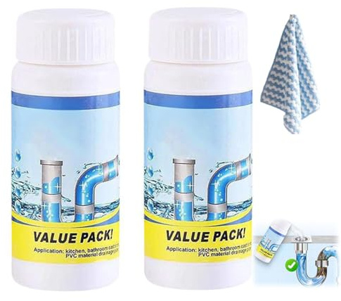 Drainelix Abflussreiniger, Drainelix Rohrreiniger Schaum, Multifunktional Rohrreiniger Extrem Stark, Hochwirksamer Rohrreiniger Mit Aktivschaum für Waschbecken, Toiletten (2PC)