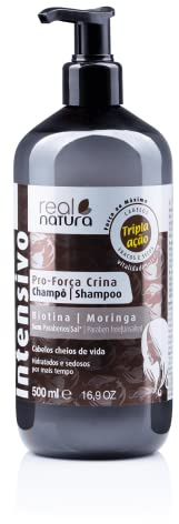 REAL NATURA - Shampoo ohne Salz Pro-Força Crina - Unisex Haarpflege - 500 ml - Für starkes, widerstandsfähiges und gesundes Haar