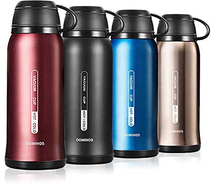 Y·J&H Bouteille en Acier Inoxydable avec Isolation - Double Paroi Gourde - Boissons Chaudes ou Froides - Sport, Voyage, École, Bureau, de Plein Air - 650ml Rouge