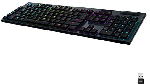 Logitech G G915 LIGHTSPEED Tastiera Gaming Meccanica Wireless, Profilo Ribassato, GL-Tactile Switches, LIGHTSYNC RGB, Design ultrasottile, +30 ore di durata della batteria, Italiano QWERTY - Nero