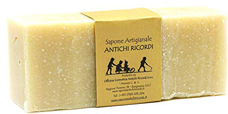 Sapone Nudo al Taglio e 100% Naturale - per Viso, Mani, Corpo e Capelli - per Pelli Mature, dopo Esposizione Solare - Patchouly e Burro di Karitè