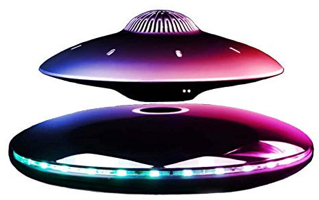 Qazxsw Magnetic Levitating Bluetooth Speaker,Magnetic Levitation Led Flash Bluetooth Speaker,Wireless Floating Portable Speakers with Colorful Night Lights