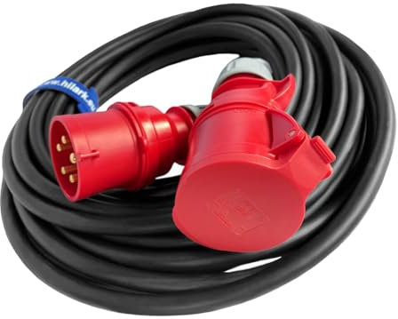 Hilark Power Gummi CEE Verlängerungskabel H07RN-F 5x2,5 mm2 16A IP44 (5m)