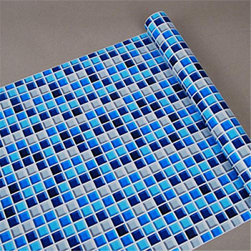 EYCFSJ Möbel Wasserdicht Dekorfolie Pvc Fliesen Tapete Badezimmer Wc Pool Wasserdichte Aufkleber Küche Öldichte Wandaufkleber Diy Selbstklebende Wohnkultur 45Cm X 10M