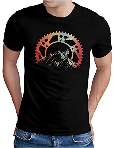 OM3® Mountain Bike T-Shirt - Herren - Fahrrad Offroad Mountainbike MTB - Schwarz, XL