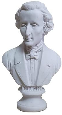 KGADRX 7 cm Chopin im europäischen Stil Mini kleine Kunstharz-Imitat-Gips-Statue Skulptur Künstlerbedarf Skizze Figur Kopf Figur