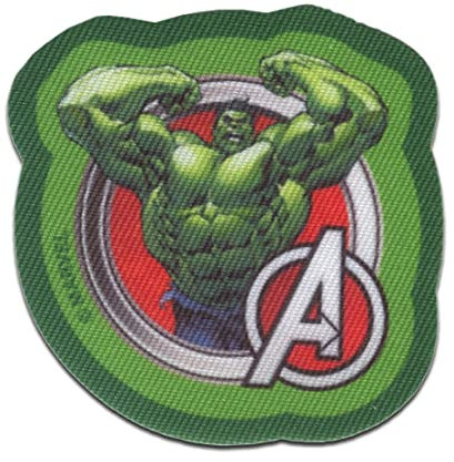 Marvel © Avengers Hulk Comic 1 - Aufnäher, Bügelbild, Aufbügler, Applikationen, Patches, Flicken, zum aufbügeln, Größe: 6,2 x 6,1 cm