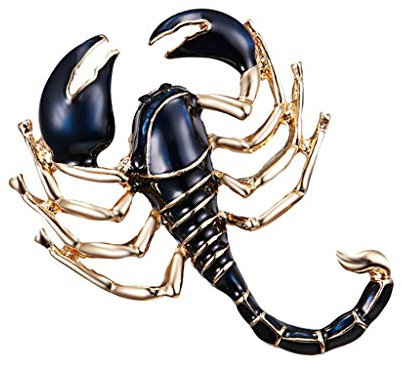 Skorpion Brosche Malerei Tierlegierung Insekt Emaille Persönlichkeit Wunderschöne Brosche Für Frauen Und Männer Schmuck Kleidung Abzeichen Decor Schwarz Robust und kostengünstig Praktisches Design un