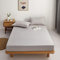 HAIBA leintuch Spannbetttuch Zwirnjersey | trocknerfest und bügelfrei | 100% Baumwolle | 3% Elastan, Stricklaken, 100% Baumwolllaken,Farben erhältlich,Silber-,180x200x30cm