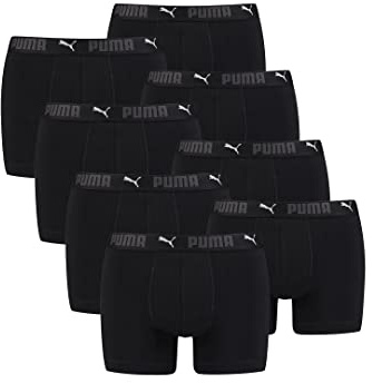 PUMA Boxershorts Herren 8er Pack Sport aus organischer Baumwolle / Unterwäsche Männer (S - XL), Farbe:Black, Bekleidungsgröße:S