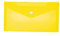 HERMA 20033 Dokumententasche DIN lang transparent gelb, kleiner Sichttaschen Umschlag mit Druckknopf, Briefumschlag aus Plastik für Schule, Uni, Büro, Reise
