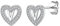 Suplight Silber 925 Buchstabe V Ohrringe - Glänzende Zirkonia Herz Medizinische Ohrschmuck für Frauen, Herren, Damen und Kinder - Geburtstag Geschenk