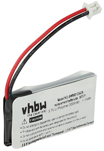 vhbw Akku Ersatz für Dogtra BP37F, BP37R für Hundehalsband Hunde-Trainer (300mAh, 3,7V, Li-Polymer)