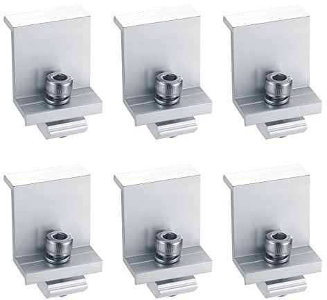 6 Piezas Soporte en Z de Montaje para Panel Solar, Soportes de Abrazadera de Borde de Paneles Solares Fotovoltaicos, para RV, Barco, Coche, Camión, Caravana, Paneles Solares 30-50 mm