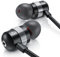 CSL - In-Ear-Kopfhörer, Kopfhörer mit Kabel 3,5mm Klinkenstecker, Earphones, Curved Look, Schwarz Silber