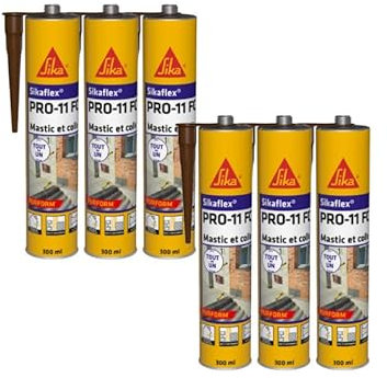 Lot de 6 mastics colle SIKA Sikaflex PRO 11 FC Purform - Marron - 300ml