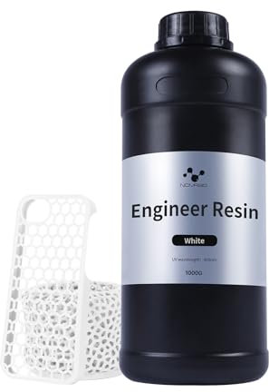 NOVA3D Engineering-Like 3D-Druckerharz für funktionale Geräte Harzdruck 405 nm UV-härtendes 3D-Photopolymerharz, abs-like Resin nicht spröde, geringe Schrumpfung für LCD-DLP-3D-Drucker 1kg Weiß