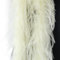 SYSUII Flauschige Marabu-Boa zum Basteln, 200 cm Natürliche Straußenfeder Schal Federboa DIY Verkleidung Zubehör Halloween Hochzeit, Party Dekorationen 1920s Gatsby Karneval Kostümzubehör -Beige