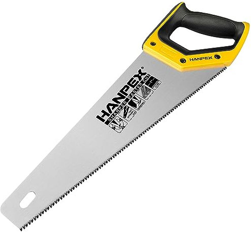 Hanpex 350mm/14 Pro Hand Saw, 11 TPI Fine-Cut Handsaw - Sharp Manual Saw Idea for Cutting Wood, Sawing, Gardening, Trimming, Plastic Pipe, Drywall