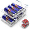 Anhow Organizador de Latas, Organizador Latas Nevera Ajustable, Rodante Cerveza Dispensador, Distribuidor de Latas para Cerveza Soda de 250 ml/330 ml/1 L