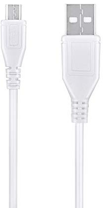 Dysead Câble micro USB blanc de 1,5 m compatible avec Kaito KA332W avec manivelle solaire d'urgence AM/FM radio météo