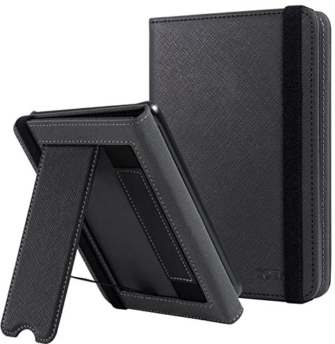 CoBak Kindle Hülle für 6 Neu Kindle 11. Generation, 2024 und 2022 e-Reader (Modell Nr. C2V2L3), Leichte Schutzhülle mit Auto Schlaf/Wach Funktion Smart Cover, Schwarz mit Ständer