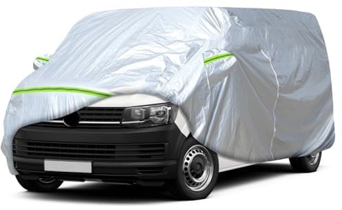 Autoabdeckung Vollgarage Abdeckplane Auto Kombipassend für VW T5 T6, Atmungsaktiv Autoabdeckung Große Car Cover Winter/Sommer mit Seitentür-Reißverschluss