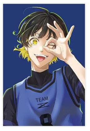 puyoo Blue Lock Anime 8 Leinwand-Poster, Schlafzimmer-Dekor, Sportlandschaft, Büro, Raumdekoration, Geschenk, ungerahmt, 40 x 60 cm