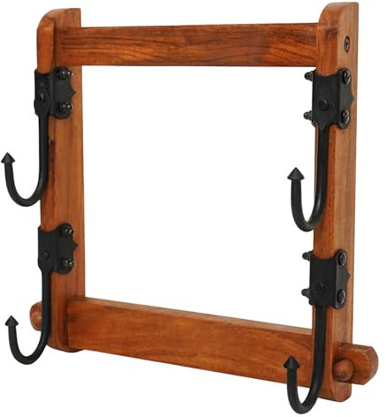 Mythrojan Mittelalterlicher Schwertständer aus Massivholz, Wandhalterung, Samurai-Schwert-Präsentationsständer, Katana-Schwerthalter, Messerständer für Display