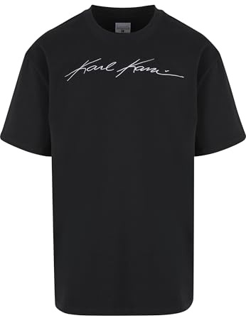 Karl Kani Herren KM241-059-2 Autograph Heavy Jersey Boxy Tee Black, XL