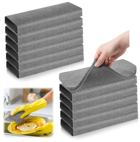 Yamitora 12 Stück Verdicktes Magisches Reinigungstuch Wiederverwendbare Mikrofaser Magisches Reinigungstuch Verdickt,Fusselfrei Putzlappen Reinigungstuch Für Autos,Küche,Glas(30 X 40 cm