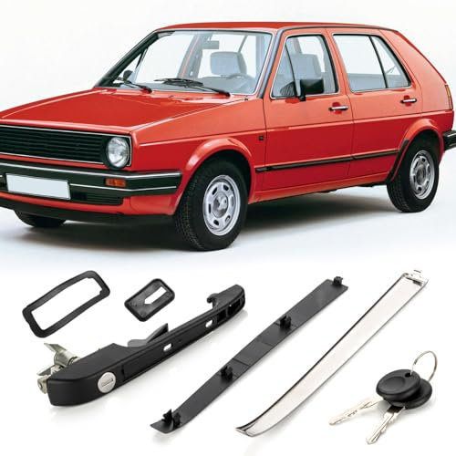 TTCR-II Kompatibel mit Türgriff VW Golf Jetta Rabbit Scirocco Außentürgriff Vorne Links 191837205A Türgriff Linke Vordertür Griffverkleidung (Linke Fahrerseite)
