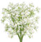 MEIVINES Künstliche Blumen 8 Bündel Künstliche Blumen Seidenblumen Wie Echt Kunstblume Balkon Dekorative Künstliches Blumen Faux Kunststoff UV-beständige Blumen für Gräber und Garten (67cm,Weiß)