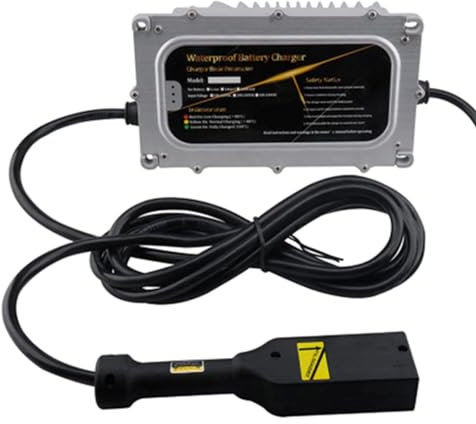 KARREAL Chargeur de Batterie étanche, 12V/24V/36V/48V/60V/72V, Chargeur de Batterie de Rechange pour Chariot de Golf, pour Chargement de Batteries au Plomb 1500 W,24v 30a