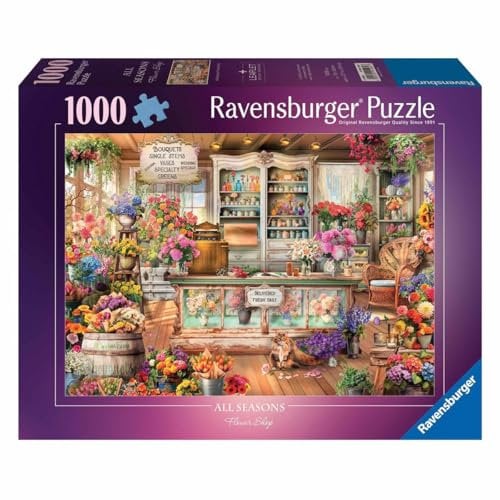 Ravensburger All Seasons Flower Shop 1000 Piece Jigsaw Puzzles for Kids Age 12+