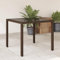 Tidyard Table de Jardin avec Dessus en Verre Marron résine Tressée, Table à Dîner d'extérieur, Table à Manger pour Terrasse, Balcon, Intérieur et Extérieur, Camping Style B