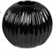 Keramikvase Blumenvase Dekovase Vase aus Keramik Kugelvase 15cm Klassik schwarz