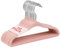 Wellong Kinderkleiderbügel, 28 cm Baby-Samtbügel mit 360°-Drehhaken, rutschfeste Kleiderbügel Samt, platzsparende Kleiderbügel für Säuglinge und Kleinkinde, 16 Stück Rosa