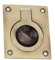 Infinity Decor Solid Brass Flush Ring Pull Handle Hatch 50mm x 37mm Antique Brass Recessed Furniture Pull Ideal for Doors, Windows, Wardrobe, Cabinet