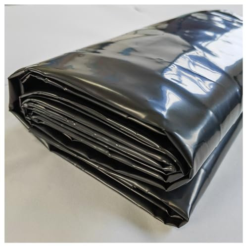 JCPSH Teichfolie Schwarz Teichfolien Gartenteich HDPE Für Fischteich Bachbrunnen Wassergarten Wassergarten Witterungsbeständig Schwimmteichfolie Gartenteichfolie(Size:6 * 8m(19.6 * 26.2ft) 20S)